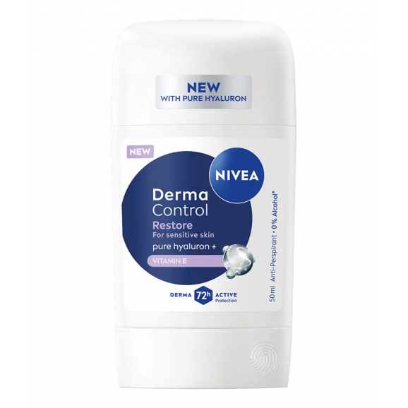 Nivea Derma Control Restore Antyperspirant Damski, sztyft, 50 ml Nivea Derma Control Restore Antyperspirant Damski, sztyft, 50 ml - zdjęcie produktu
