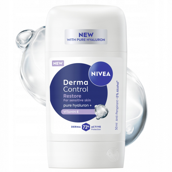 Nivea Derma Control Restore Antyperspirant Damski, sztyft, 50 ml Nivea Derma Control Restore Antyperspirant Damski, sztyft, 50 ml - zdjęcie produktu