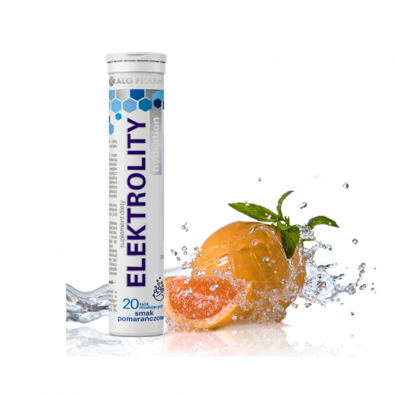 Alg Pharma Elektrolity hydration, smak pomarańczowy, tabletki musujące, 20 szt. - zdjęcie produktu