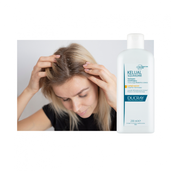 Ducray Kelual Squanorm Szampon przeciwłupieżowy, łupież suchy, 200 ml - zdjęcie produktu
