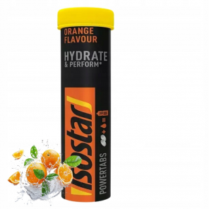 Isostar PowerTabs Napój izotoniczny, smak pomarańczowy, tabletki musujące, 10 szt. - zdjęcie produktu
