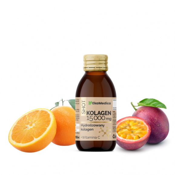 EkaMedica Shot Kolagen 15 000 mg z witaminą C, 8 x 100 ml - zdjęcie produktu