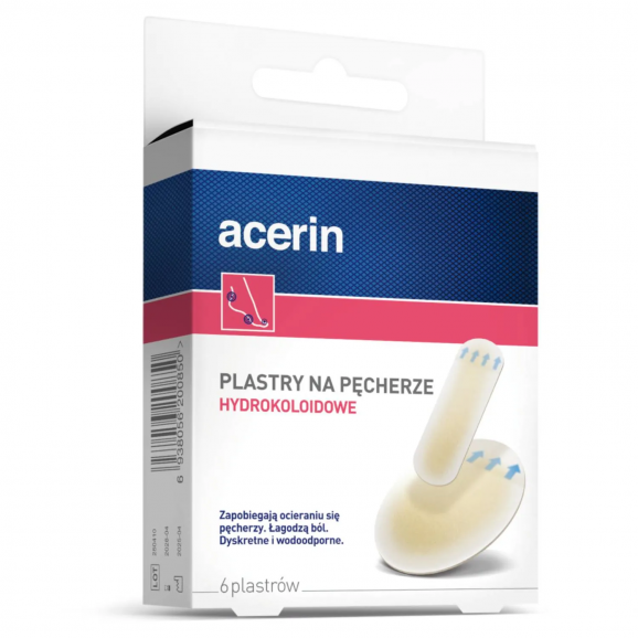 Acerin Plastry na pecherze hydrokoloidowe, 6 szt. Acerin Plastry na pecherze hydrokoloidowe, 6 szt. - zdjęcie produktu