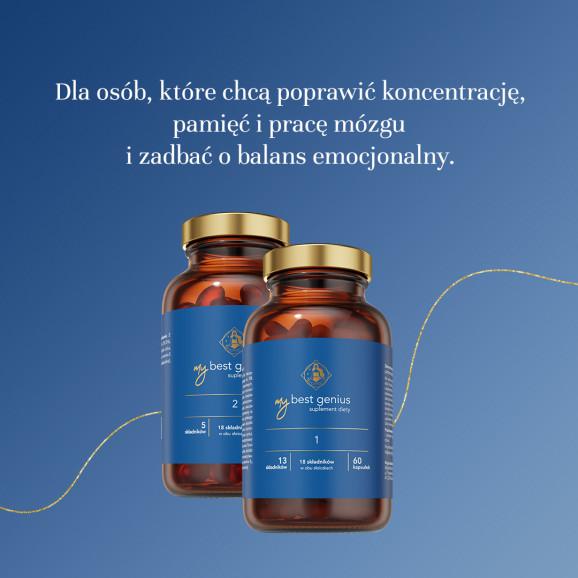 MyBest Genius 1 i 2, kapsułki, 60 szt. + 60 szt. - zdjęcie produktu