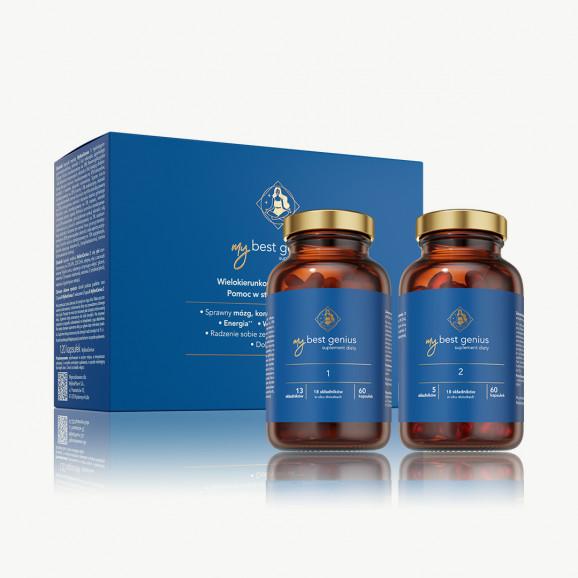 MyBest Genius 1 i 2, kapsułki, 60 szt. + 60 szt. - zdjęcie produktu