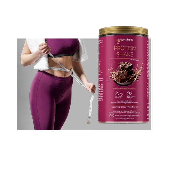 MyBest Protein Shake, smak czekoladowe brownie, dietetyczny shake dla kobiet, 450 g MyBest Protein Shake, smak czekoladowe brownie, dietetyczny shake dla kobiet, 450 g - zdjęcie produktu