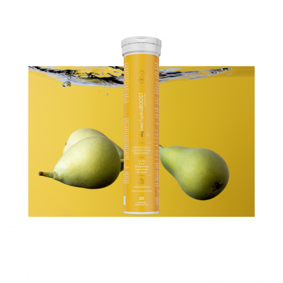 MyBest HydroBOOST, smak gruszkowy, tabletki musujące, 20 szt. - zdjęcie produktu