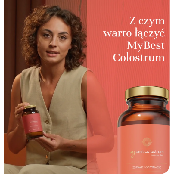 MyBest Colostrum, dla dorosłych i dzieci od 3 lat, smak jabłkowy, 90 g - zdjęcie produktu