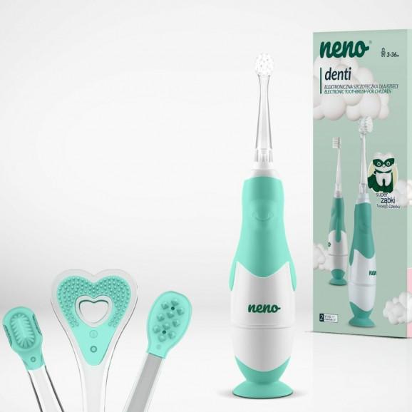 Neno Denti Mint – elektroniczna szczoteczka do zębów dla dzieci, miętowa (3-36 miesięcy) - zdjęcie produktu