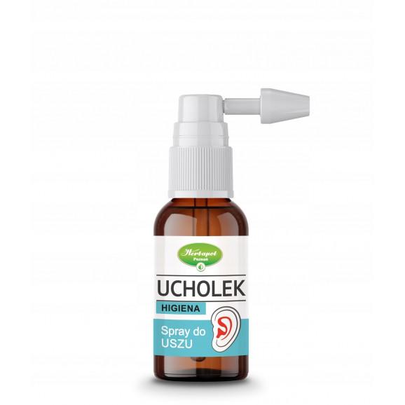 Herbapol Ucholek Higiena spray do usuwania woskowiny usznej (30 ml) Herbapol Ucholek Higiena spray do usuwania woskowiny usznej (30 ml) - zdjęcie produktu