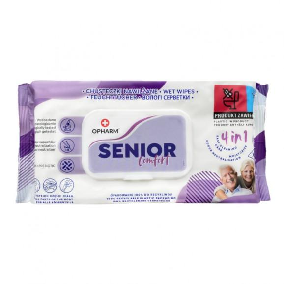 Opharm Senior Comfort 4w1, Chusteczki nawilżane, 72 sztuki Opharm Senior Comfort 4w1, Chusteczki nawilżane, 72 sztuki - zdjęcie produktu