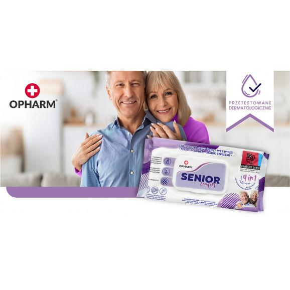 Opharm Senior Comfort 4w1, Chusteczki nawilżane, 72 sztuki Opharm Senior Comfort 4w1, Chusteczki nawilżane, 72 sztuki - zdjęcie produktu