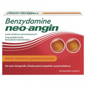 Benzydamine neo-angin 3 mg Pastylki twarde o smaku miodowo-pomarańczowym (20 sztuk) - zdjęcie produktu