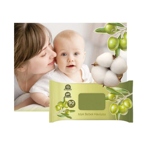 Sleepy Easy Chusteczki nawilżane Oliwa z oliwek i Bawełna (90 szt.) - zdjęcie produktu