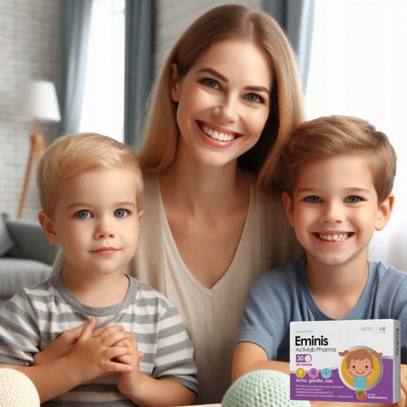 Activlab Pharma Eminis – suplement diety, truskawkowy (30 tabletek do ssania) - zdjęcie produktu
