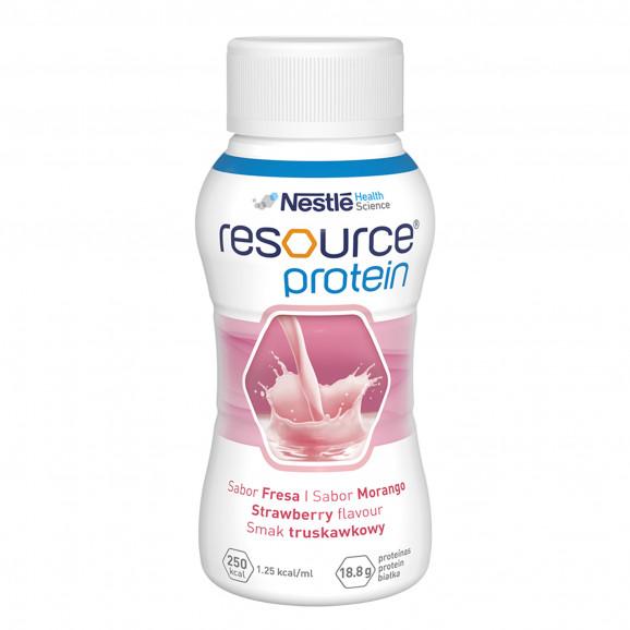 Resource Protein Preparat odżywczy, smak truskawkowy, 8 x 200 ml + GRATIS Opharm Senior Comfort Chusteczki nawilżane, 72 sztuk - zdjęcie produktu
