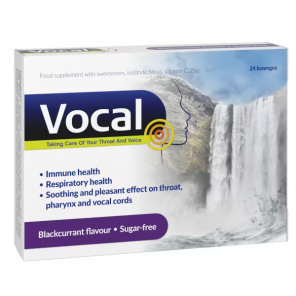 Vocal smak czarna porzeczka, pastylki do ssania miękkie, 24 szt. - zdjęcie produktu