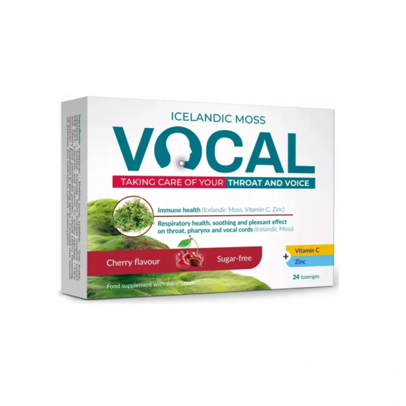 Vocal smak wiśniowy, pastylki do ssania miękkie, 24 szt. - zdjęcie produktu