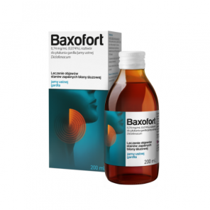 Baxofort roztwór do płukania jamy ustnej i gardła 0,74 mg/ml (200 ml) - zdjęcie produktu