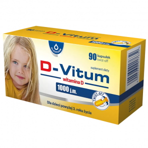 [31.01.2026] D-Vitum Witamina D 1000 j.m., kapsułki twist-off, 90 szt. - zdjęcie produktu