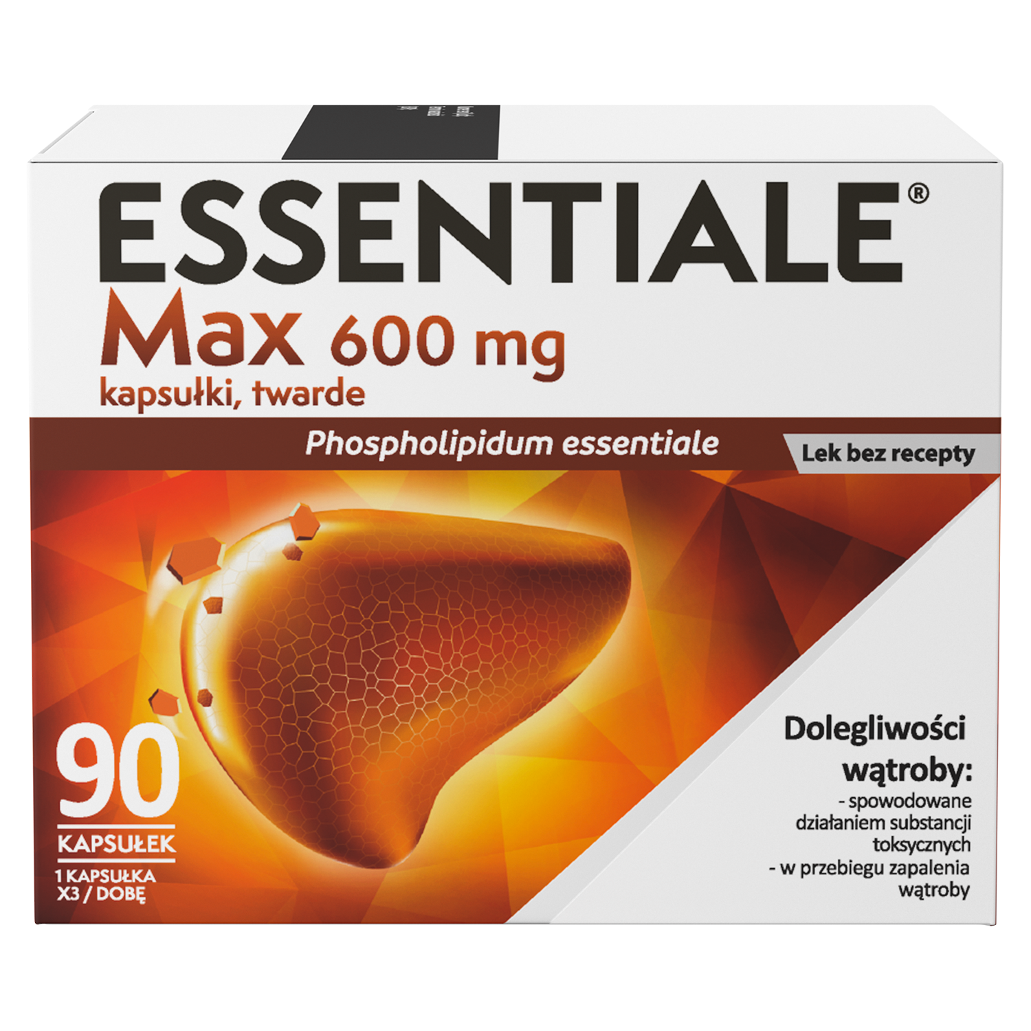 Essentiale Max 600 mg, 90 kapsułek – produkt leczniczy OTC