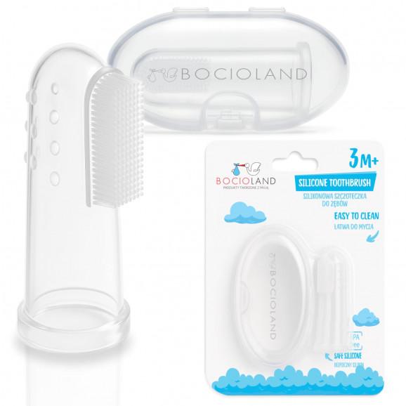 Bocioland – silikonowa szczoteczka/masażer na palec z etui (3m+) - zdjęcie produktu