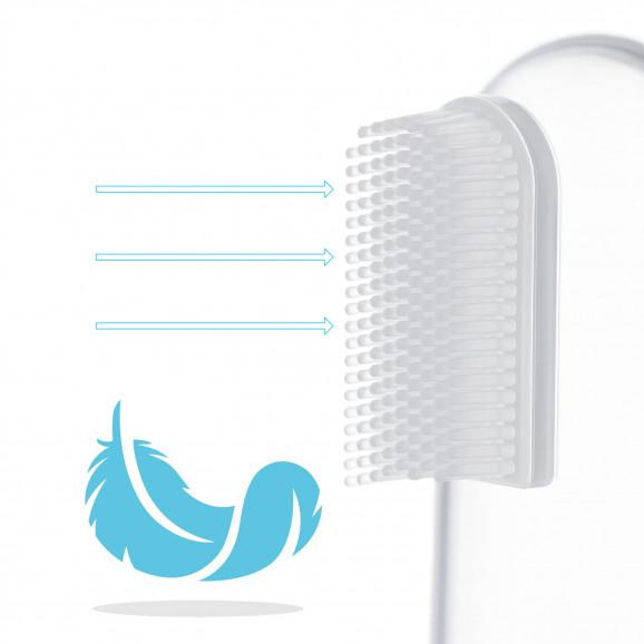 Bocioland – silikonowa szczoteczka/masażer na palec z etui (3m+) - zdjęcie produktu