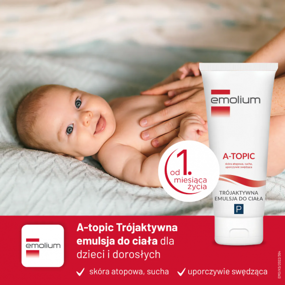 Emolium A-Topic Kojąca trójaktywna emulsja do ciała (200 ml) Emolium A-Topic Kojąca trójaktywna emulsja do ciała (200 ml) - zdjęcie produktu