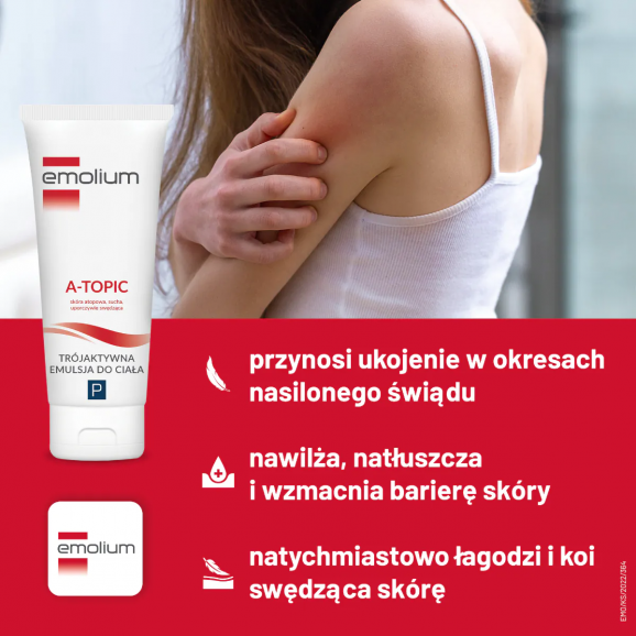 Emolium A-Topic Kojąca trójaktywna emulsja do ciała (200 ml) Emolium A-Topic Kojąca trójaktywna emulsja do ciała (200 ml) - zdjęcie produktu
