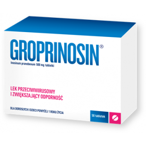 [28.02.2026] Groprinosin, 500 mg, tabletki, 50 szt. - zdjęcie produktu