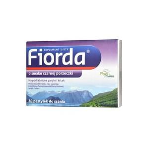 Fiorda, pastylki do ssania o smaku czarnej porzeczki, 30 szt. - zdjęcie produktu