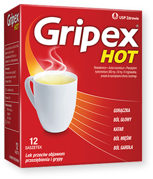 Gripex Hot, proszek do sporządzania roztworu doustnego, 12 saszetek
