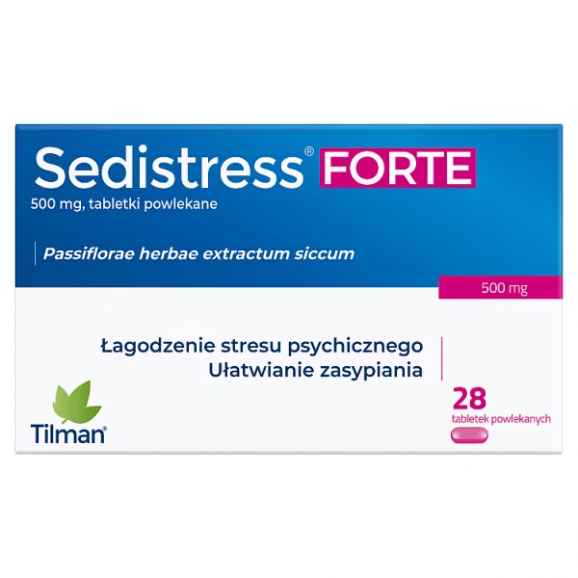 Sedistress Forte 500 mg (28 tabletek powlekanych) Sedistress Forte 500 mg (28 tabletek powlekanych) - zdjęcie produktu