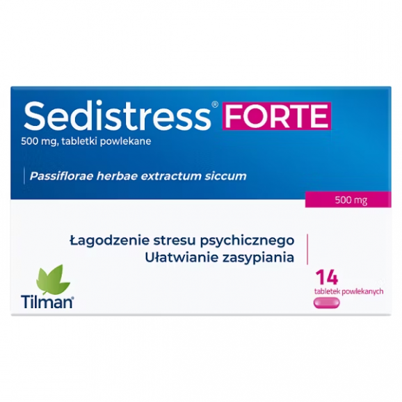 Sedistress Forte 500 mg (14 tabletek) Sedistress Forte 500 mg (14 tabletek) - zdjęcie produktu