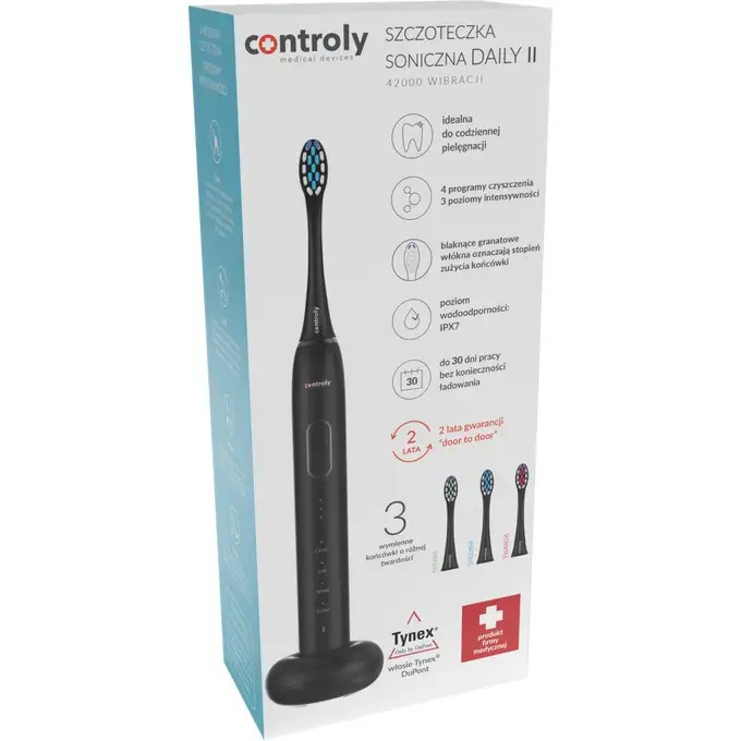 Hydrex Controly Daily II Szczoteczka soniczna – Czarna
