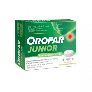 Orofar Junior 1 mg + 1 mg – 24 tabletki do ssania - zdjęcie produktu