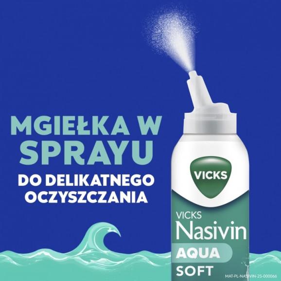 Vicks Nasivin Aqua Soft Spray do nosa z aloesem i kwasem hialuronowym (120 ml) - zdjęcie produktu