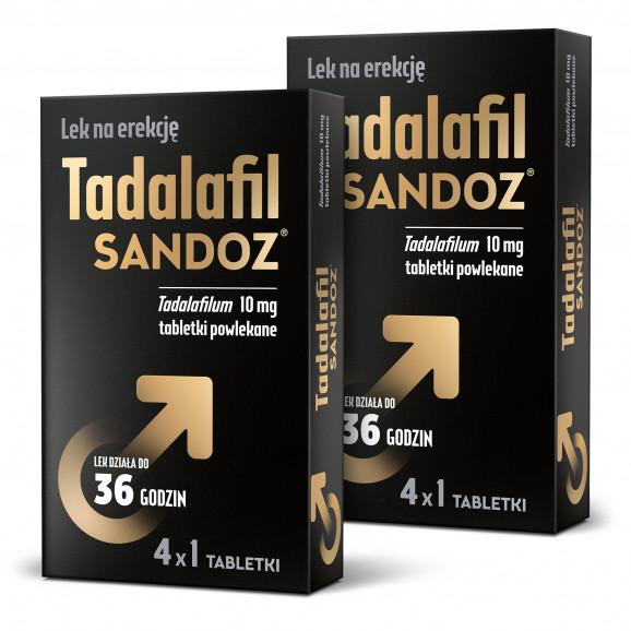 Tadalafil Sandoz, 10 mg, 2 x 4 tabletki powlekane Tadalafil Sandoz, 10 mg, 2 x 4 tabletki powlekane - zdjęcie produktu
