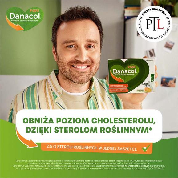 [22.03.2026] Danacol Plus, żel doustny, smak owoców cytrusowych, saszetki, 21 szt. - zdjęcie produktu
