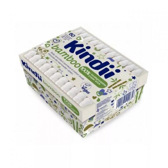 Cleanic Kindii Bamboo Patyczki dla niemowląt i dzieci (60 sztuk) - zdjęcie produktu