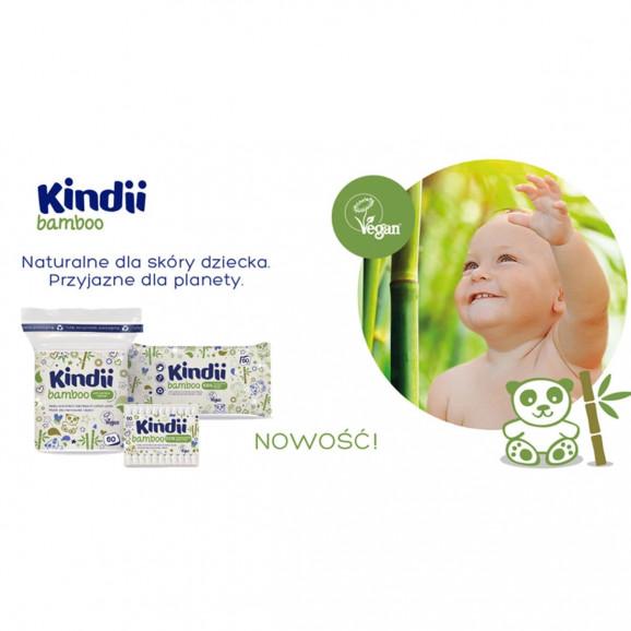 Cleanic Kindii Bamboo Patyczki dla niemowląt i dzieci (60 sztuk) - zdjęcie produktu