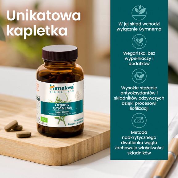 Himalaya Organic Gymnema – wsparcie równowagi cukru we krwi (60 tabletek) - zdjęcie produktu