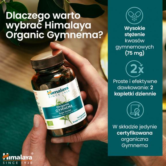 Himalaya Organic Gymnema – wsparcie równowagi cukru we krwi (60 tabletek) - zdjęcie produktu