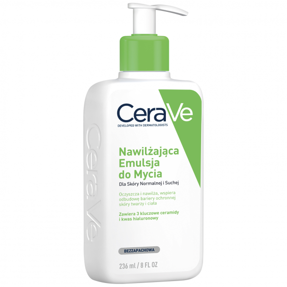CeraVe Nawilżająca Emulsja do mycia skóry suchej i normalnej (236 ml) - zdjęcie produktu