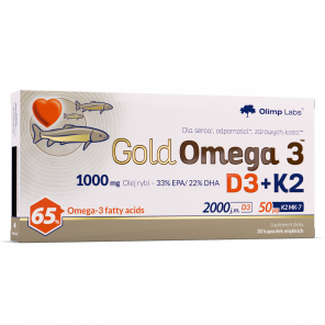 Olimp Gold Omega 3 D3 + K2, kapsułki, 30 szt. - zdjęcie produktu