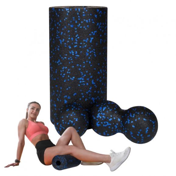 PULSMOVE Zestaw do masażu i fizjoterapii: Wałek, DuoBall, Piłka PULSMOVE Zestaw do masażu i fizjoterapii: Wałek, DuoBall, Piłka - zdjęcie produktu