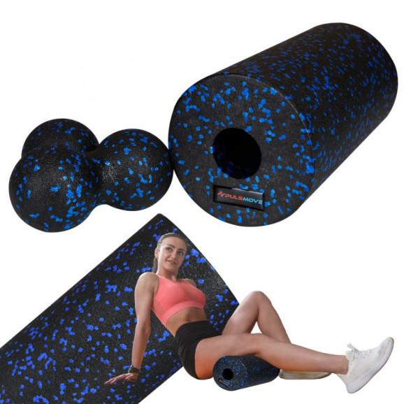 PULSMOVE Zestaw do masażu i fizjoterapii: Wałek, DuoBall, Piłka PULSMOVE Zestaw do masażu i fizjoterapii: Wałek, DuoBall, Piłka - zdjęcie produktu