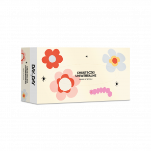 Day By Day Chusteczki higieniczne 3-warstwowe Kwiaty (90 szt.) - zdjęcie produktu