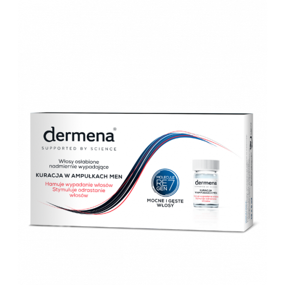 Dermena Men – kuracja ampułkowa przeciw wypadaniu włosów (15 x 5 ml) - zdjęcie produktu