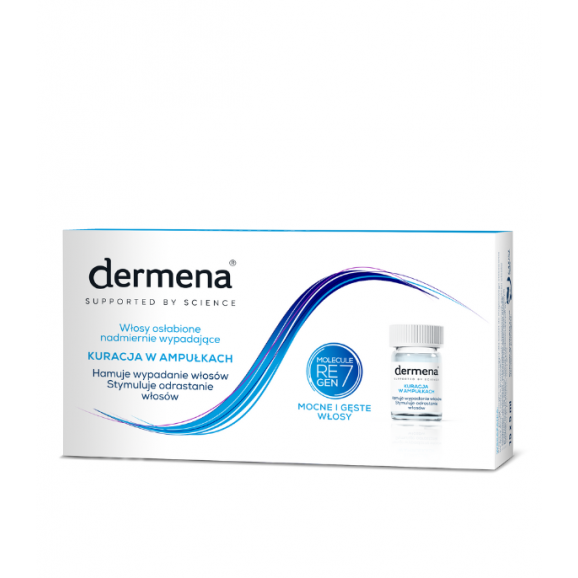 Dermena Hair Care Kuracja w ampułkach hamująca wypadanie włosów (15 x 5 ml) - zdjęcie produktu